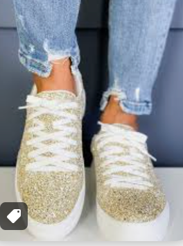 Gold Glitter Sneaker