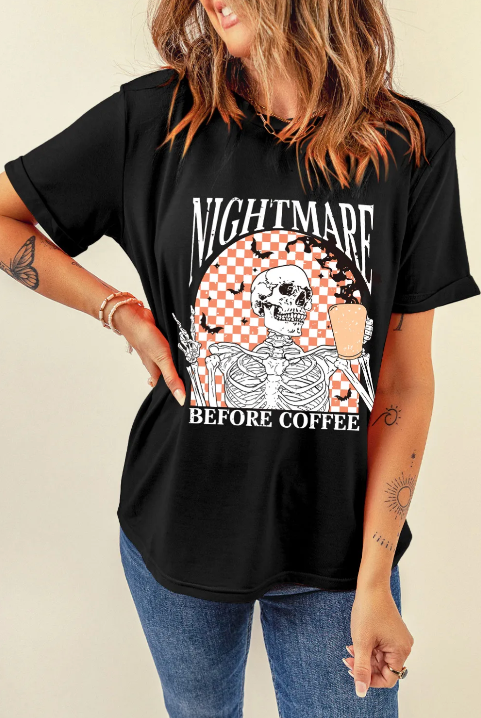 Nightmare Before Coffee Halloween Graphic Tee