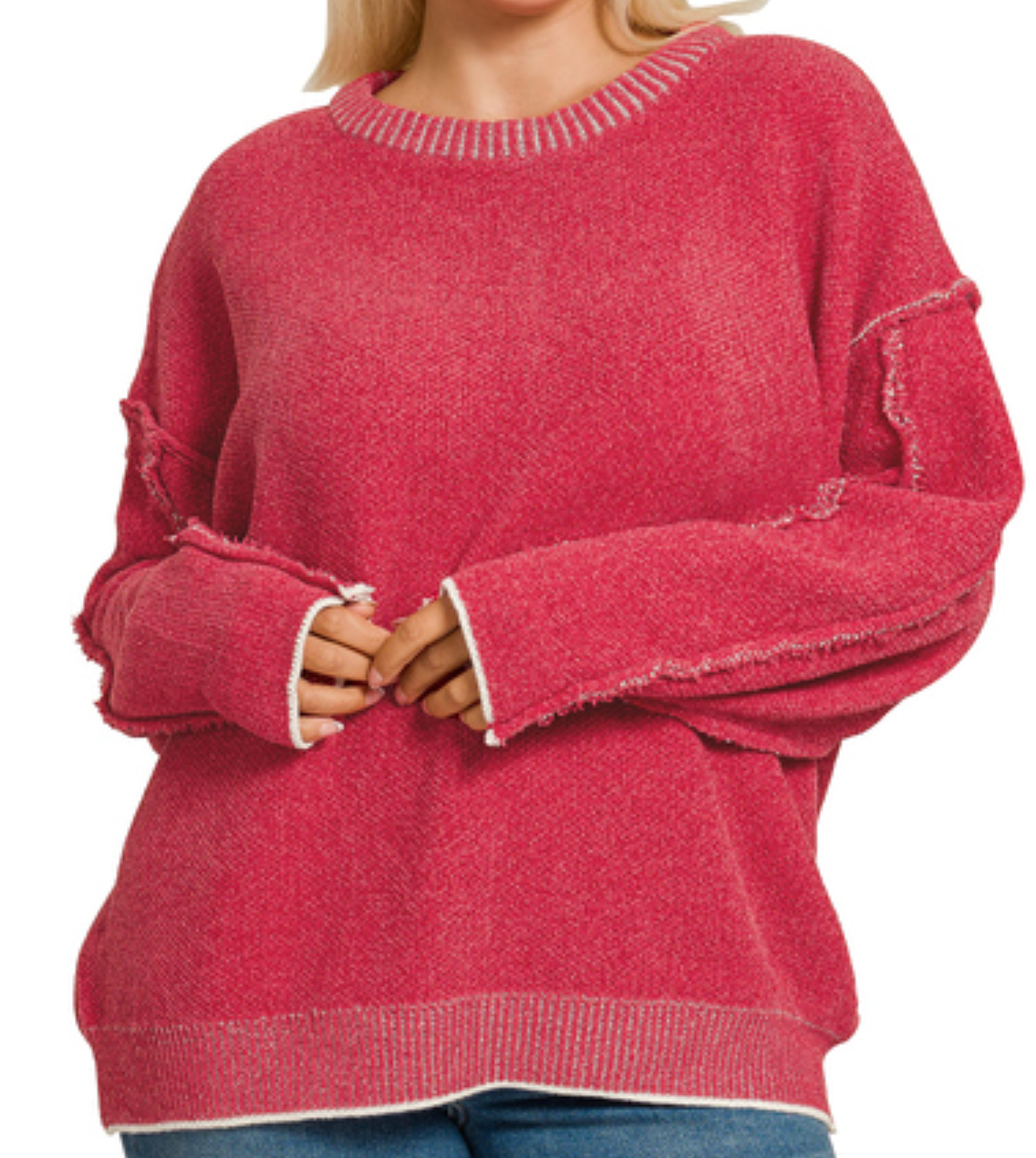 Curvy Expose Seam Sweater
