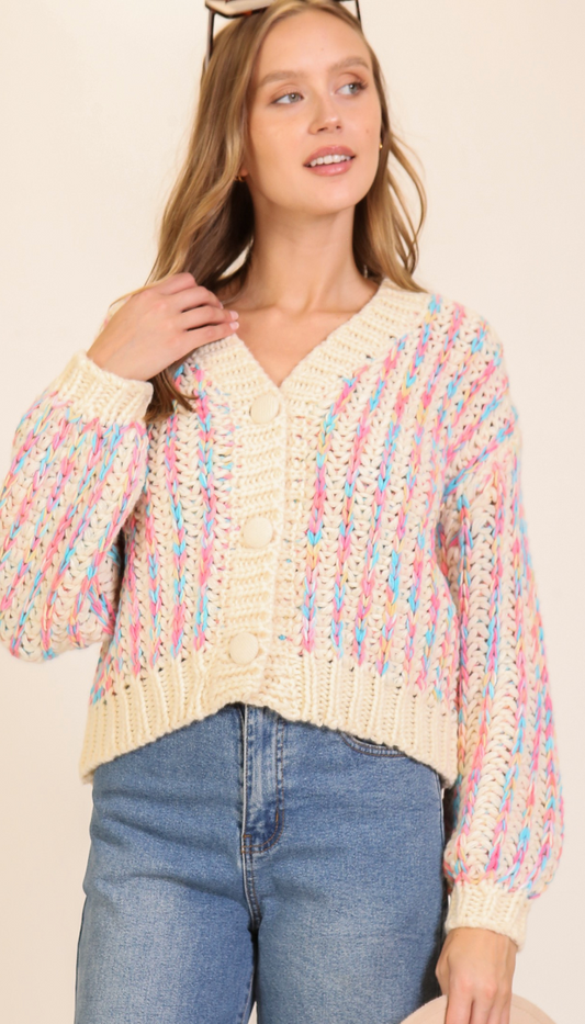 The Confetti Chunky Knit Cardigan