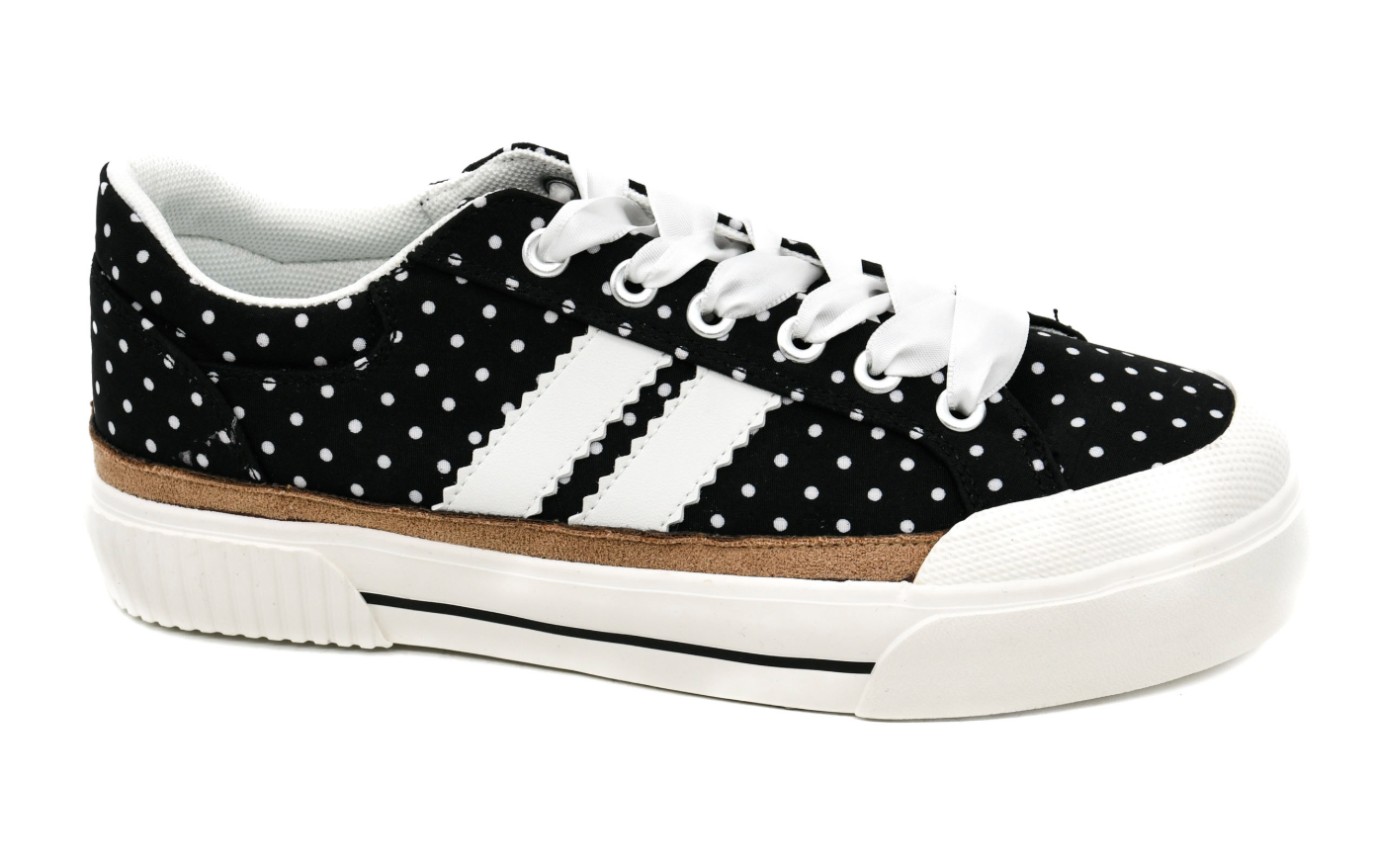 Corky Black White Polka Dots