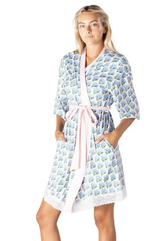 Blue Floral Robe