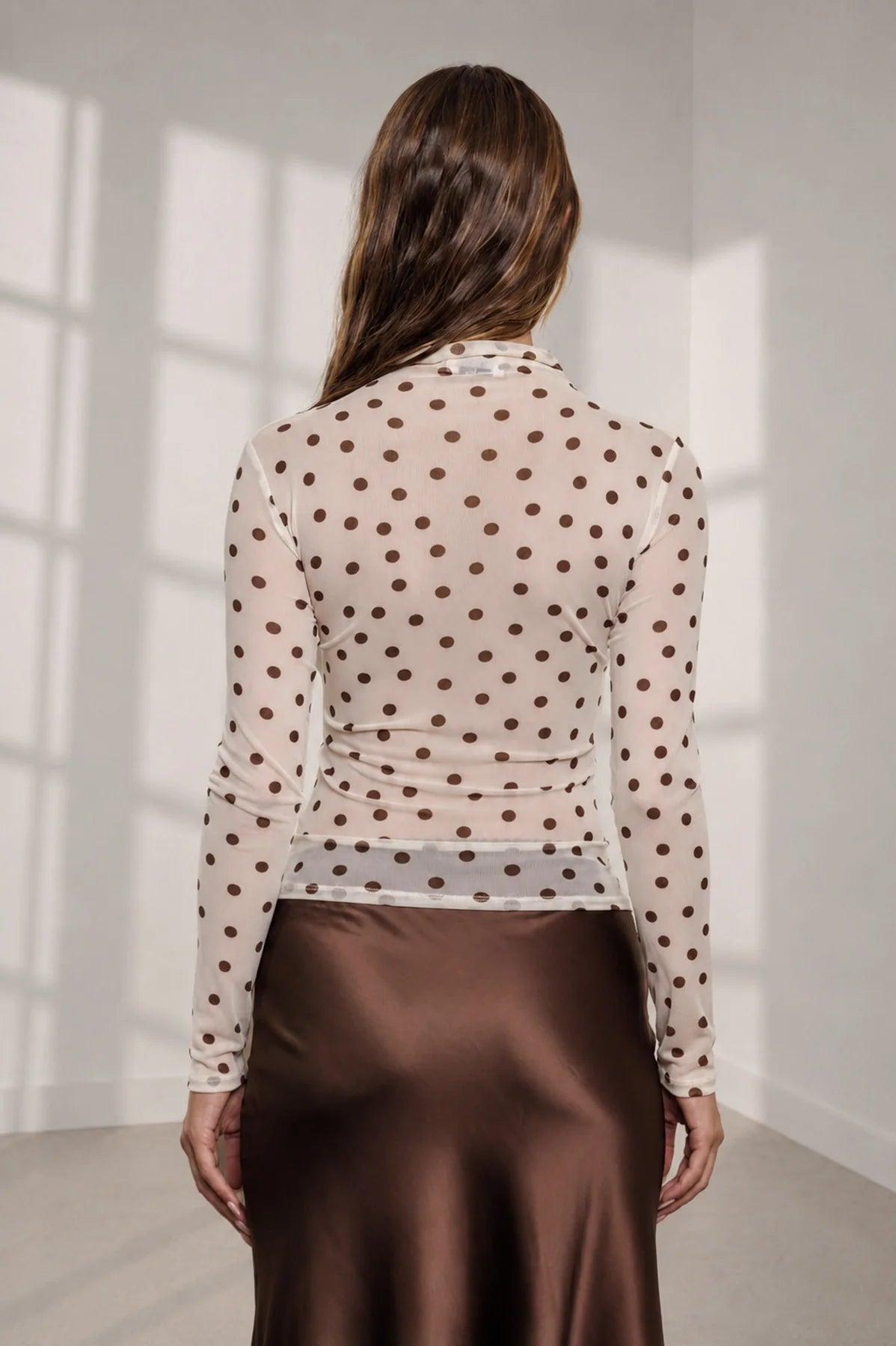 Polly Polka Dot Mesh Top