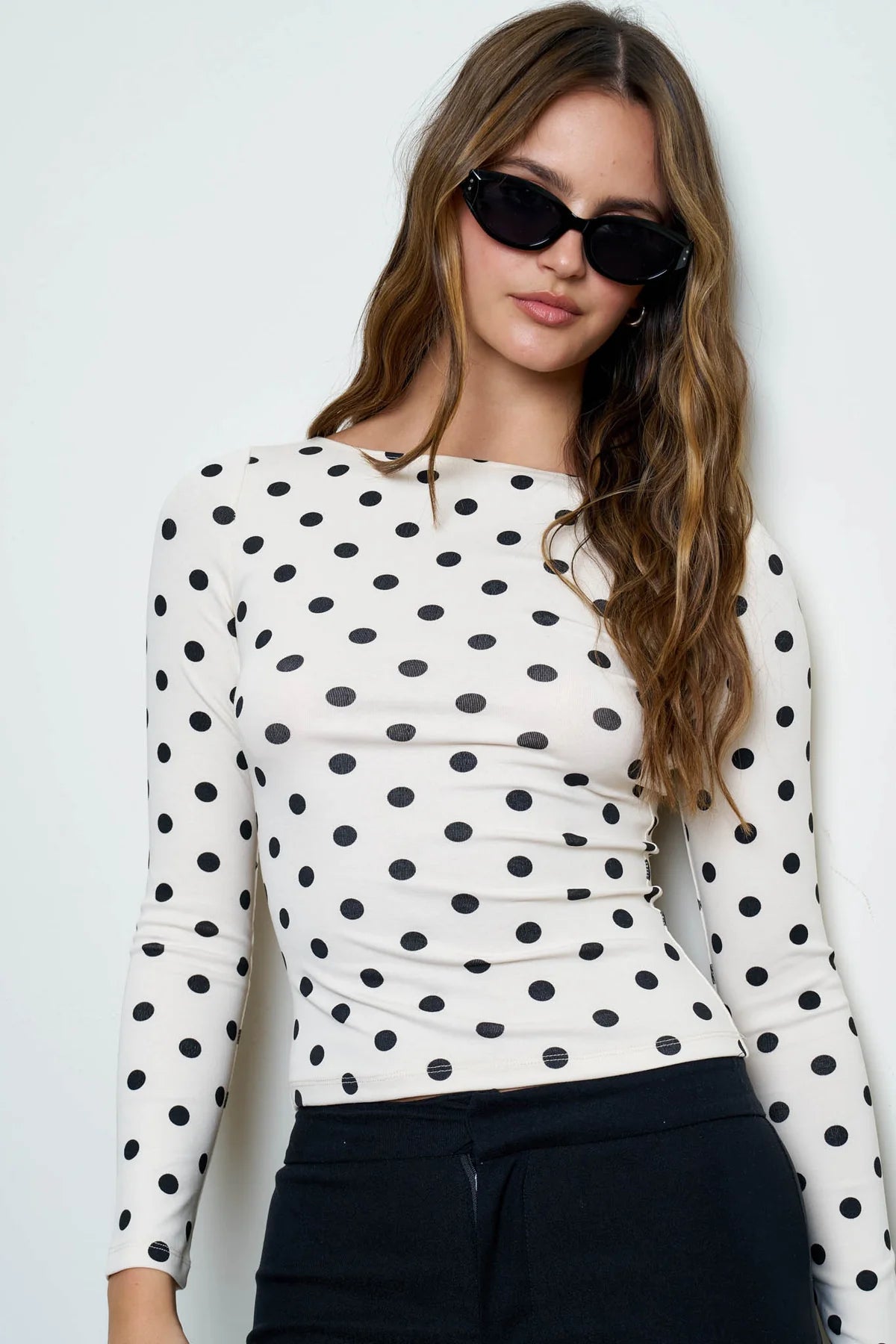 Poppy Polka Dot Top