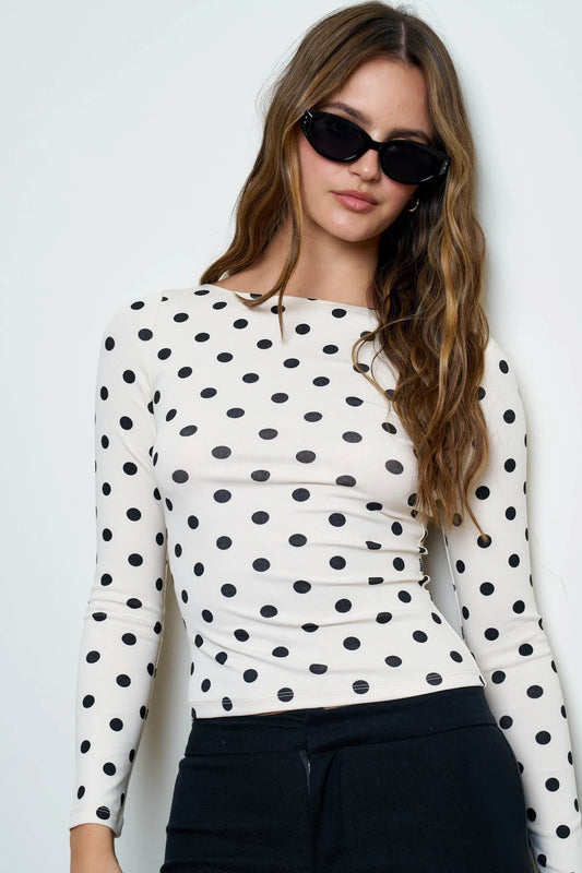 Poppy Polka Dot Top