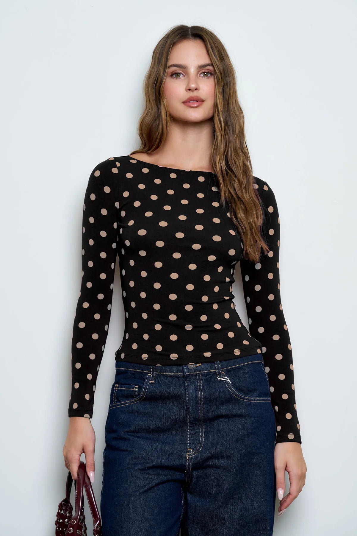 Poppy Polka Dot Top