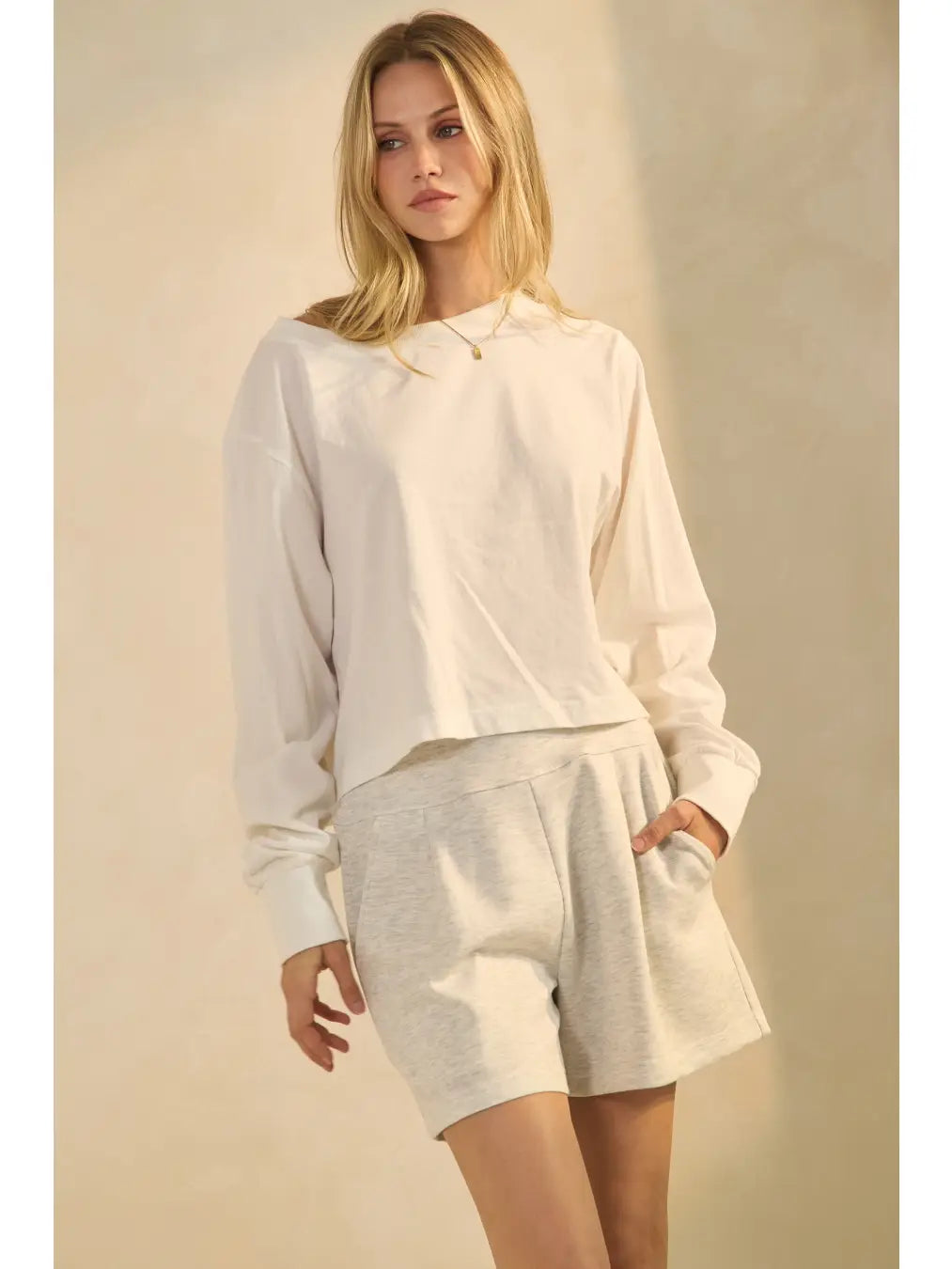 High-Waisted Tehno Sweat Shorts