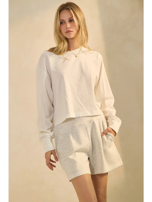 High-Waisted Tehno Sweat Shorts