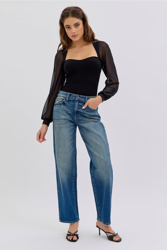 Mid Rise Baggy Dad Jean