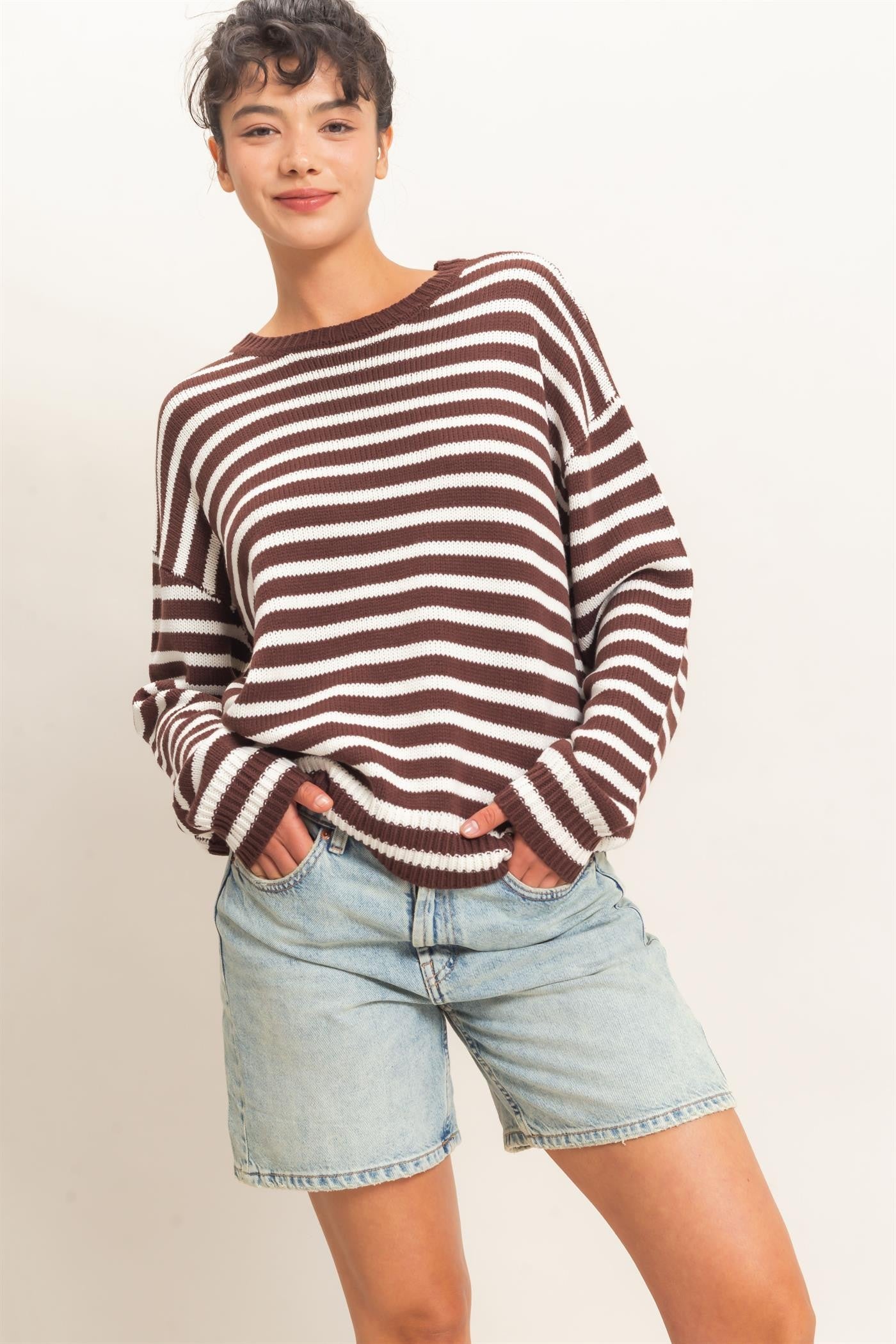 Striped Crew Neck Sweater