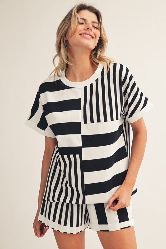 Stripe Mix Match Casual Set