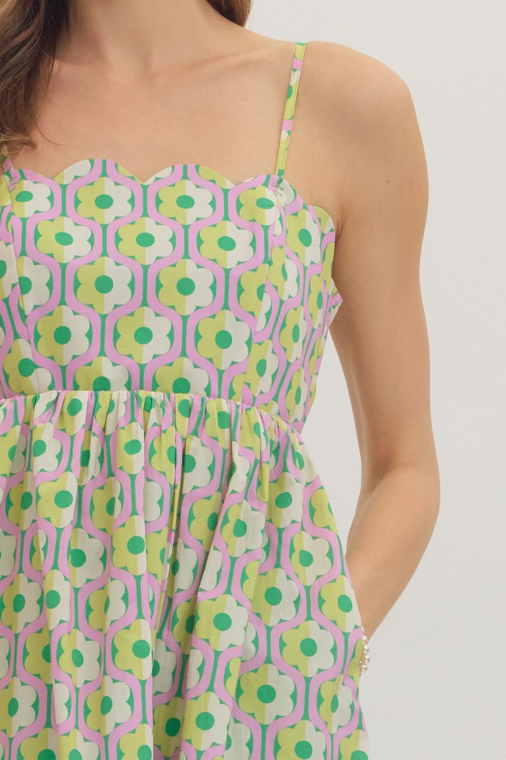 Printed sleeveless mini dress