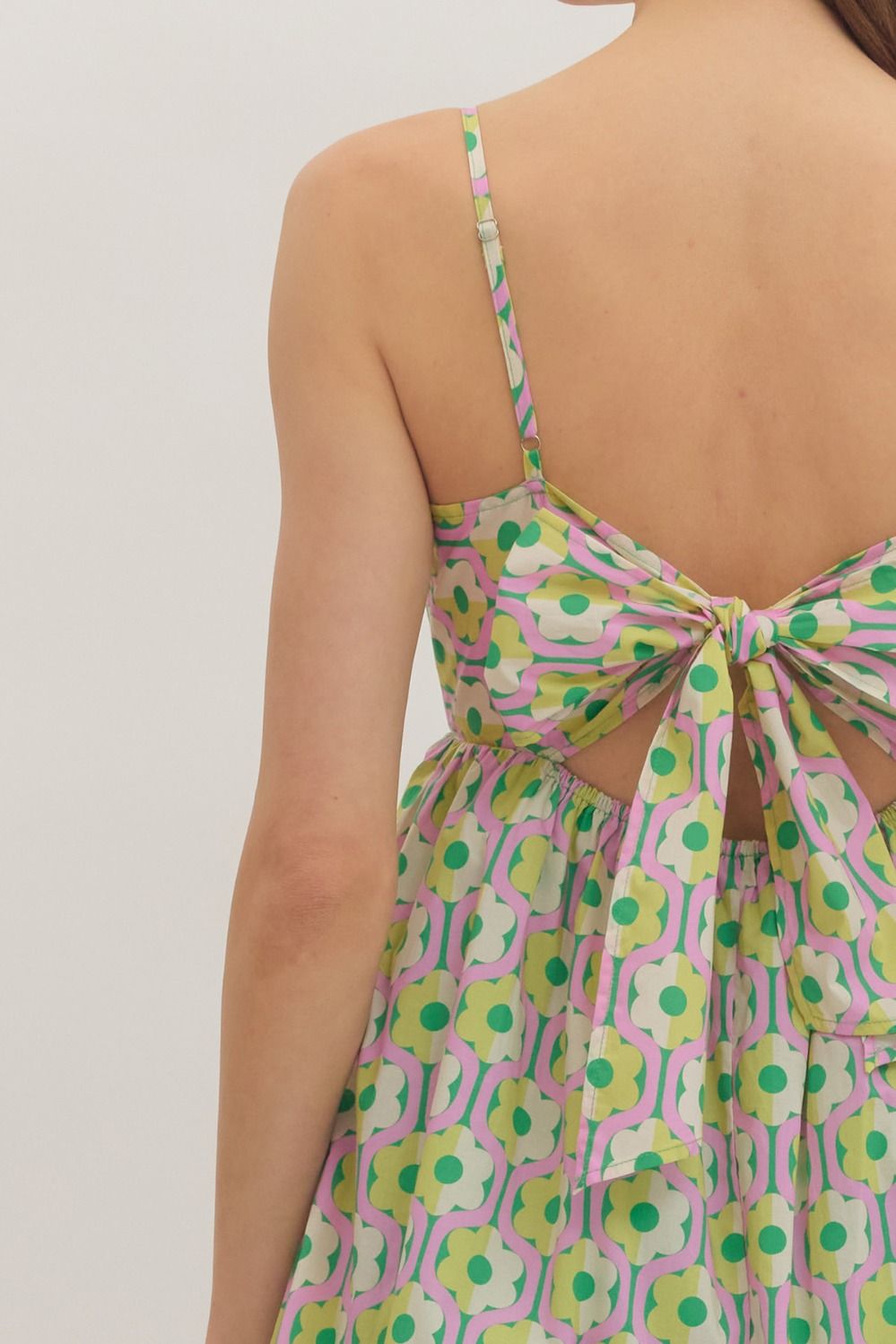 Printed sleeveless mini dress