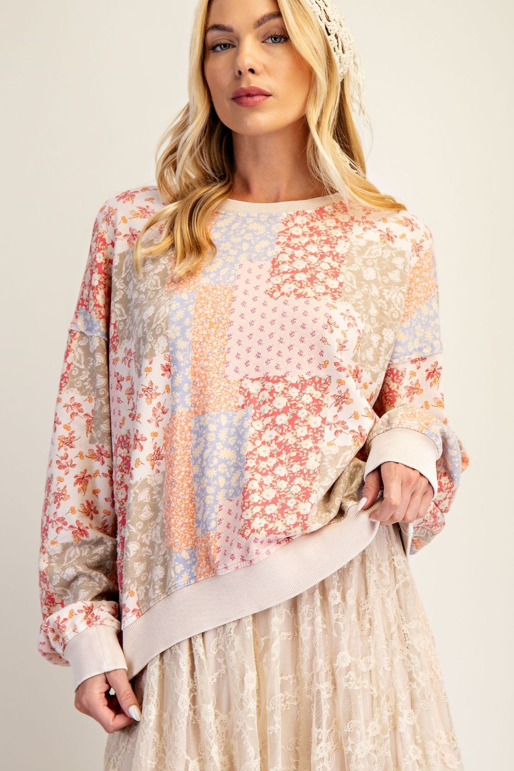 Blush Patchwork Top