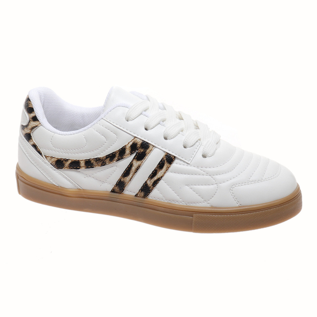 Kids White Leopard Shoe