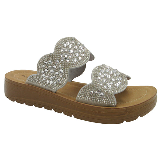 Silver Rhinstone Sandal